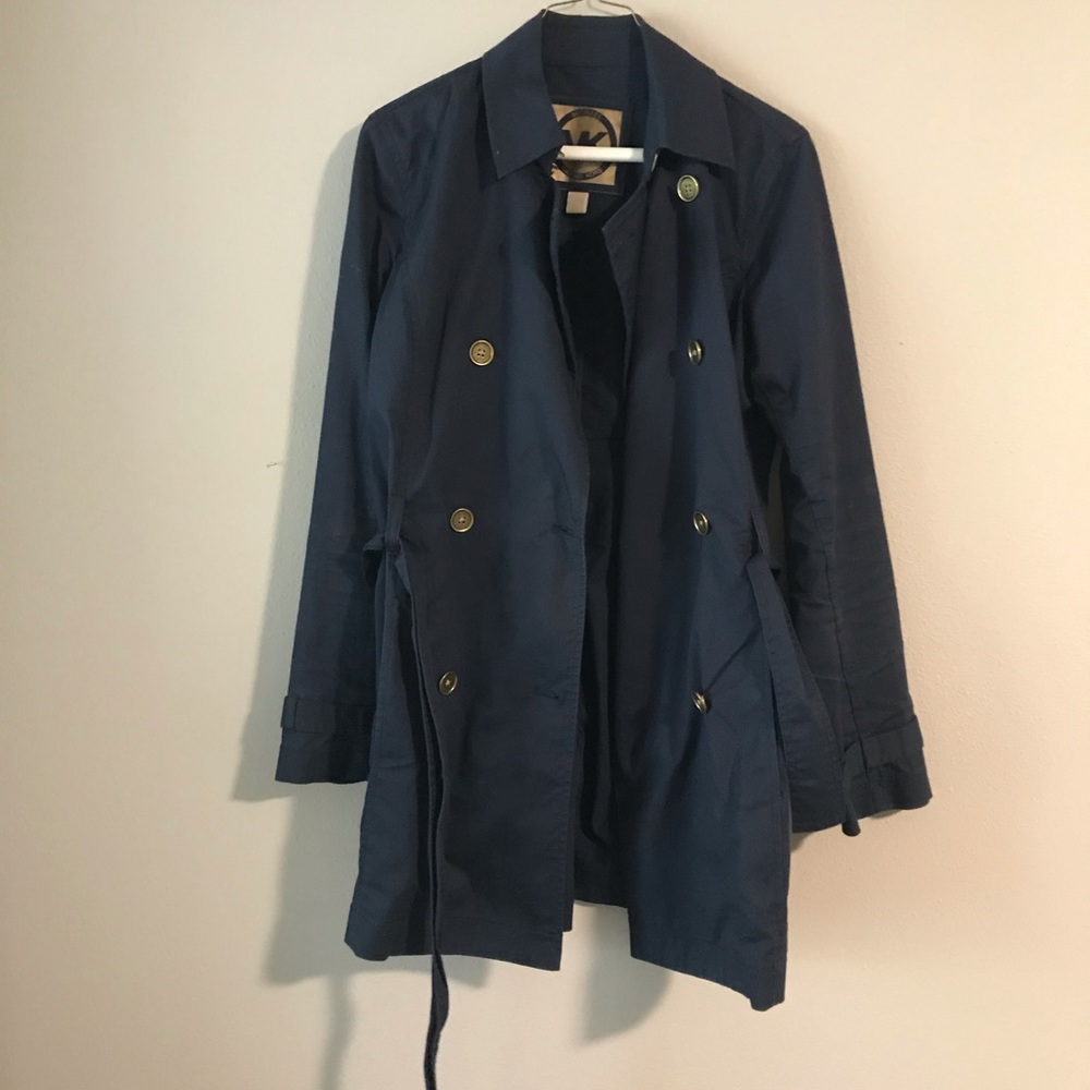 Classic Michael Kors Navy Blue Trench Coat